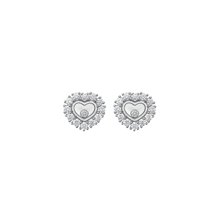 HAPPY DIAMONDS ICONS JOAILLERIE EARRINGS, ETHICAL WHITE GOLD, DIAMONDS 83A616-1001