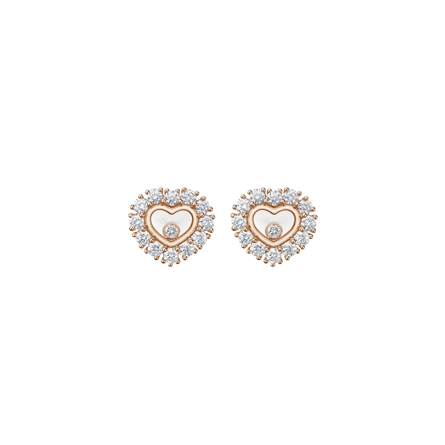 HAPPY DIAMONDS ICONS JOAILLERIE EARRINGS, ETHICAL ROSE GOLD, DIAMONDS 83A616-5001