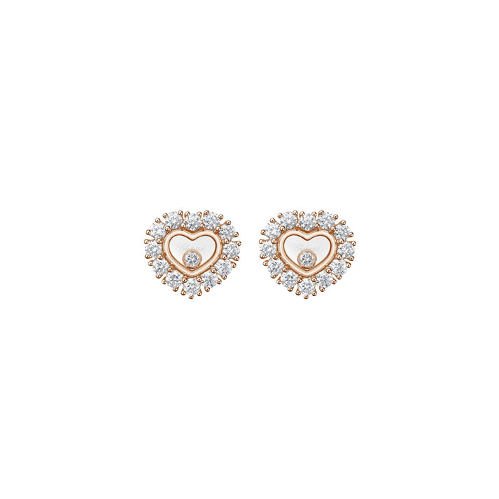HAPPY DIAMONDS ICONS JOAILLERIE EARRINGS, ETHICAL ROSE GOLD, DIAMONDS 83A616-5001