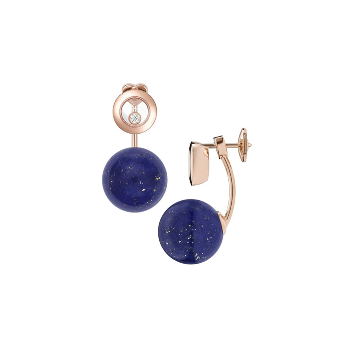 HAPPY DIAMONDS PLANET EARRINGS, ETHICAL ROSE GOLD, DIAMONDS, LAPIS LAZULI 83A619-5501