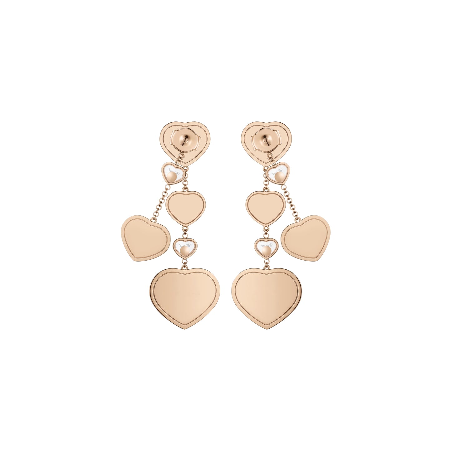 HAPPY HEARTS GOLDEN HEARTS EARRINGS, ETHICAL ROSE GOLD, DIAMONDS 83A707-5029
