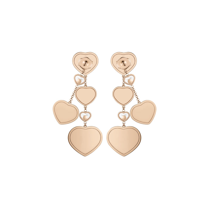 HAPPY HEARTS GOLDEN HEARTS EARRINGS, ETHICAL ROSE GOLD, DIAMONDS 83A707-5929