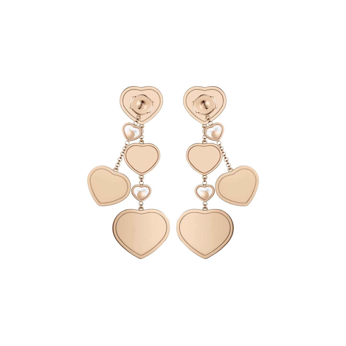 HAPPY HEARTS GOLDEN HEARTS EARRINGS, ETHICAL ROSE GOLD, DIAMONDS 83A707-5929