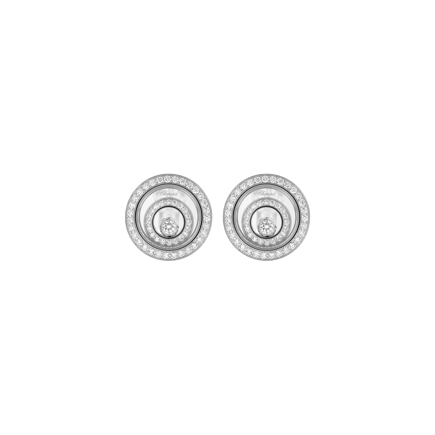 HAPPY SPIRIT EARRINGS, ETHICAL WHITE GOLD, DIAMONDS 848230-1001