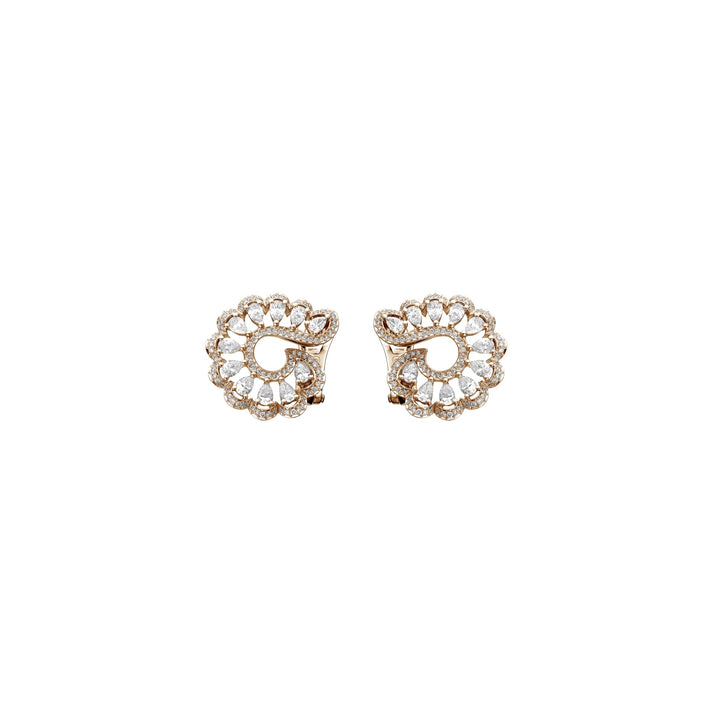 PRECIOUS LACE VAGUE EARRINGS, ETHICAL ROSE GOLD, DIAMONDS 848349-5001