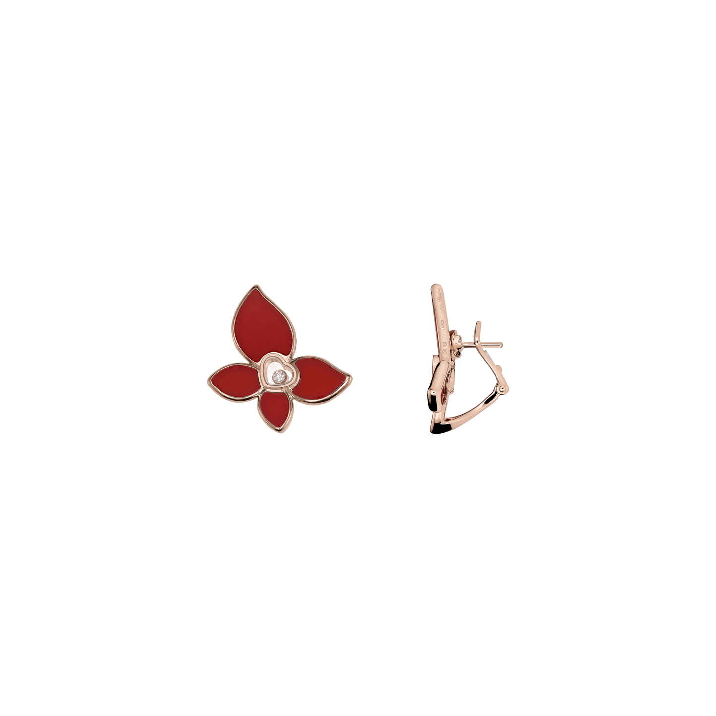 HAPPY BUTTERFLY X MARIAH CAREY EARRINGS, ETHICAL ROSE GOLD, DIAMONDS, CARNELIAN 848599-5001
