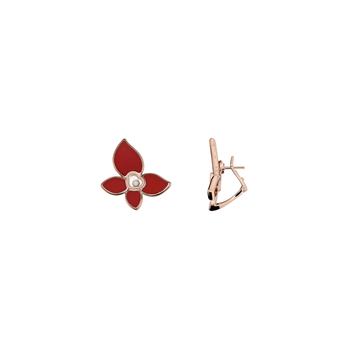 HAPPY BUTTERFLY X MARIAH CAREY EARRINGS, ETHICAL ROSE GOLD, DIAMONDS, CARNELIAN 848599-5001