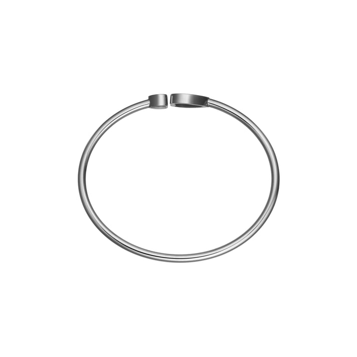 HAPPY HEARTS BANGLE, ETHICAL WHITE GOLD, DIAMOND, ONYX 857482-1200