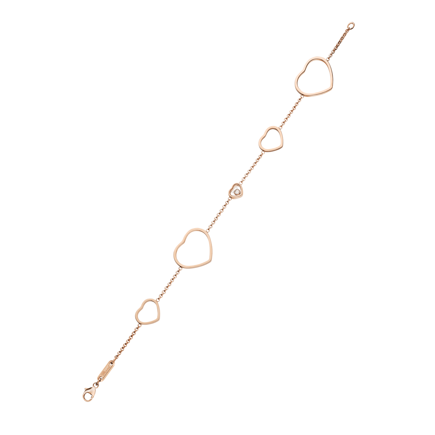 HAPPY HEARTS BRACELET, ETHICAL ROSE GOLD, DIAMOND 857482-5001