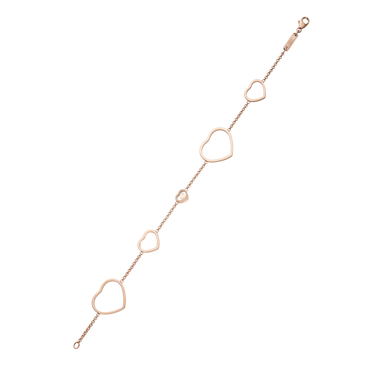 HAPPY HEARTS BRACELET, ETHICAL ROSE GOLD, DIAMOND 857482-5001