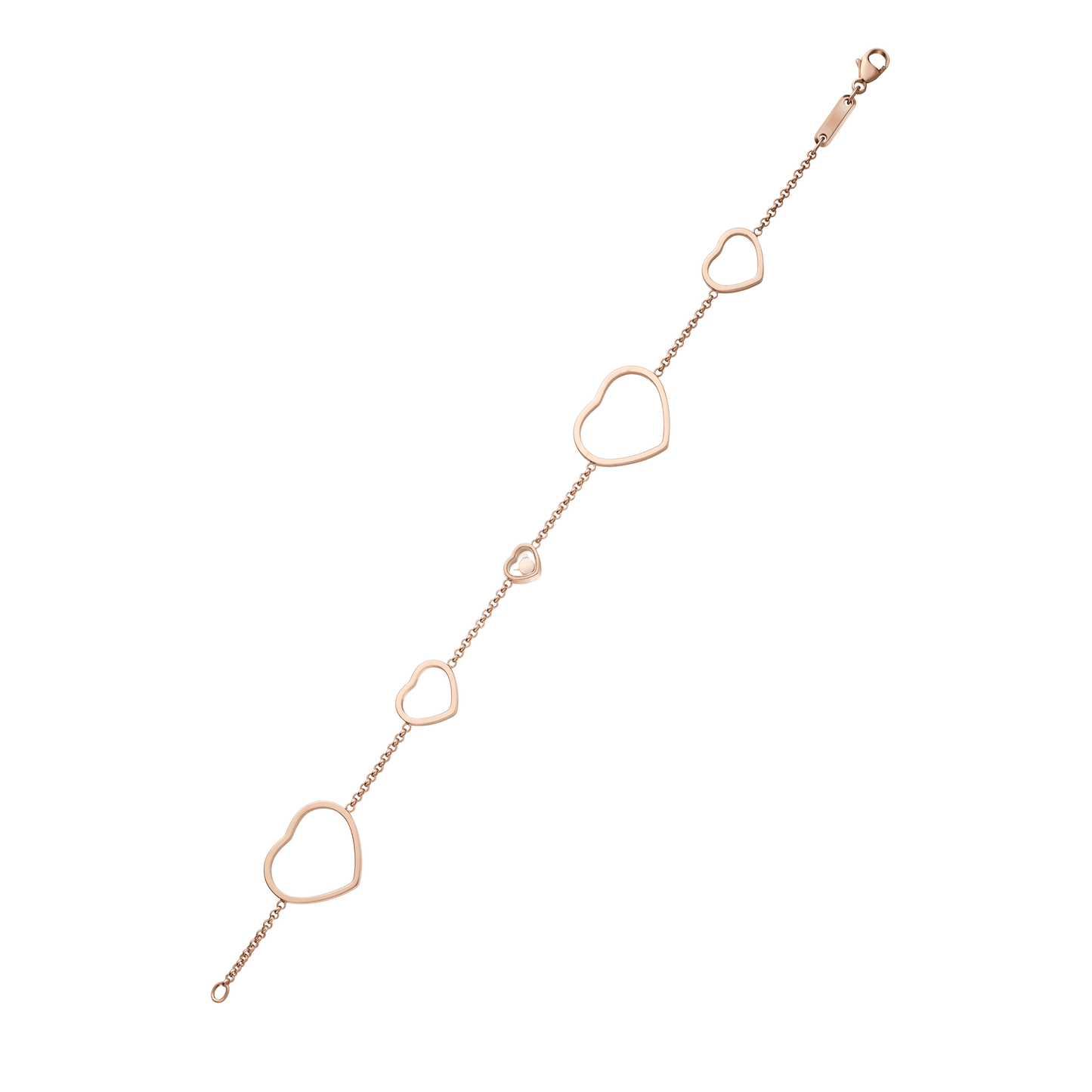 HAPPY HEARTS BRACELET, ETHICAL ROSE GOLD, DIAMOND 857482-5001