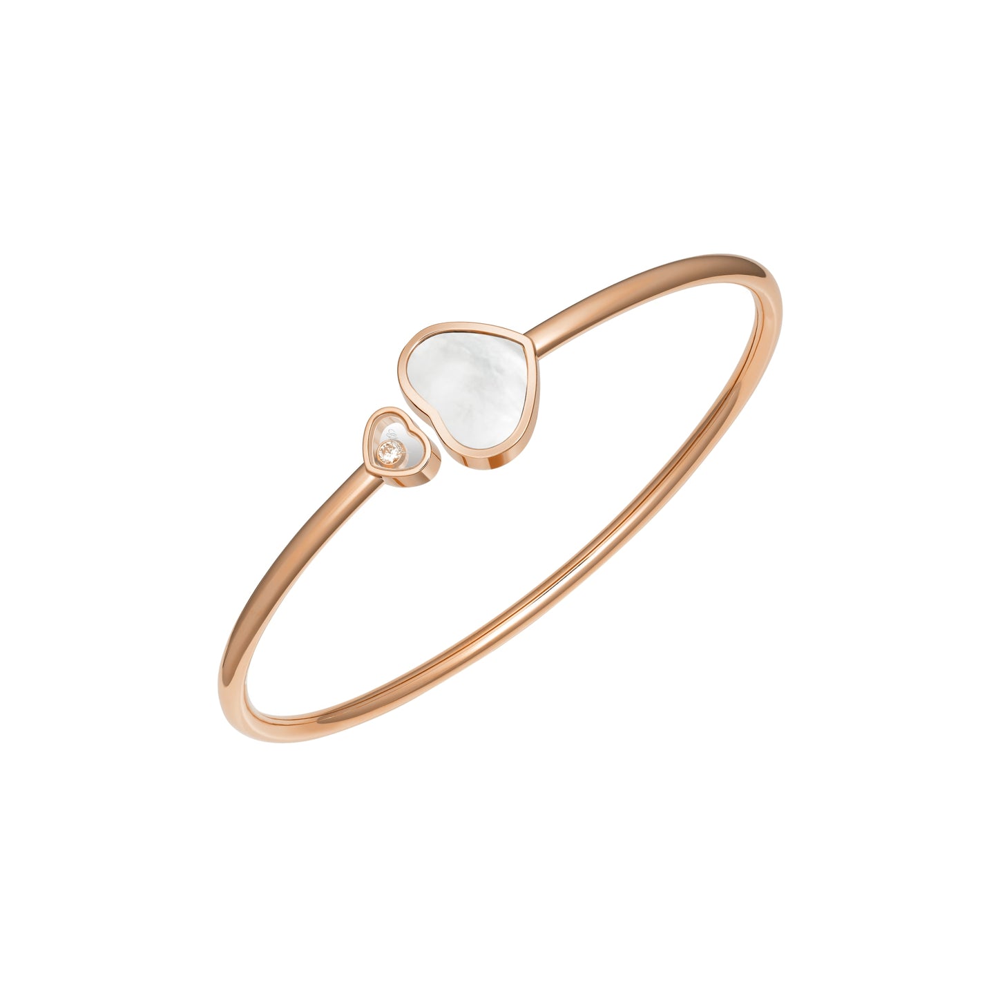 HAPPY HEARTS BANGLE, ETHICAL ROSE GOLD, DIAMOND, MOTHER-OF-PEARL 857482-5300