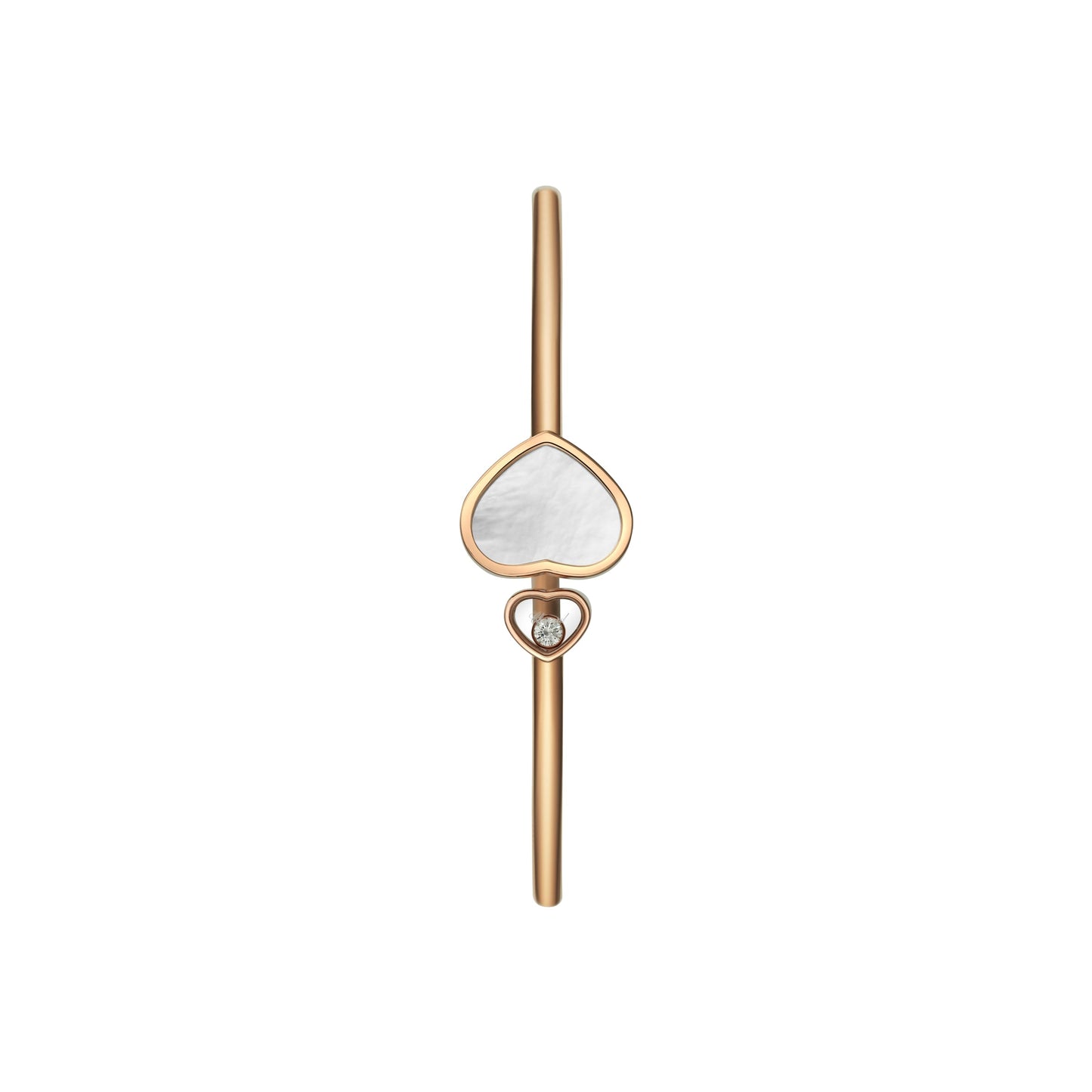 HAPPY HEARTS BANGLE, ETHICAL ROSE GOLD, DIAMOND, MOTHER-OF-PEARL 857482-5300