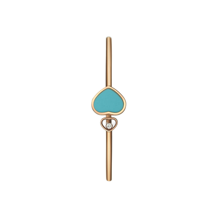 HAPPY HEARTS BANGLE, ETHICAL ROSE GOLD, DIAMOND, TURQUOISE STONE 857482-5400