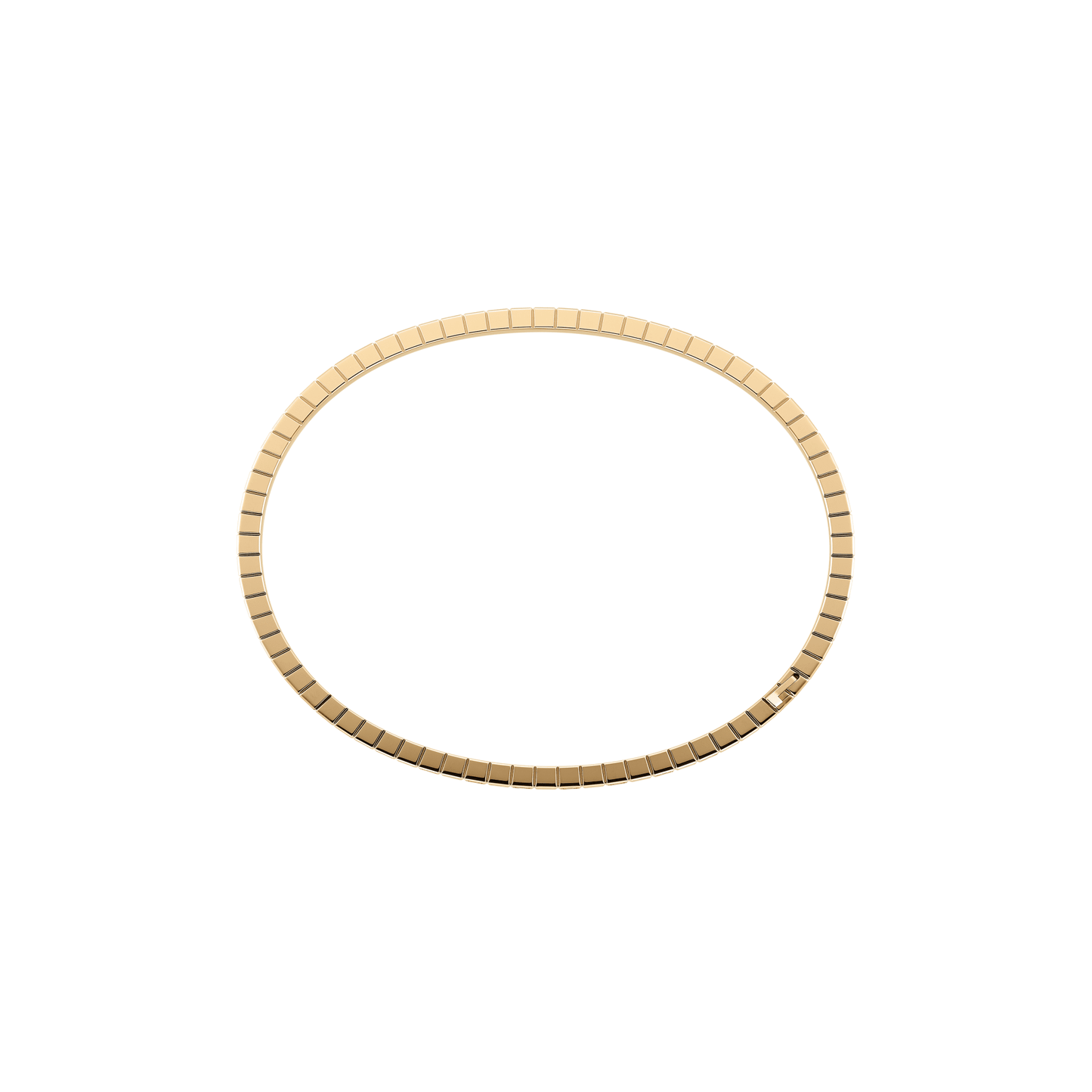 ICE CUBE BANGLE, ETHICAL YELLOW GOLD, HALF-SET DIAMONDS 857702-0009