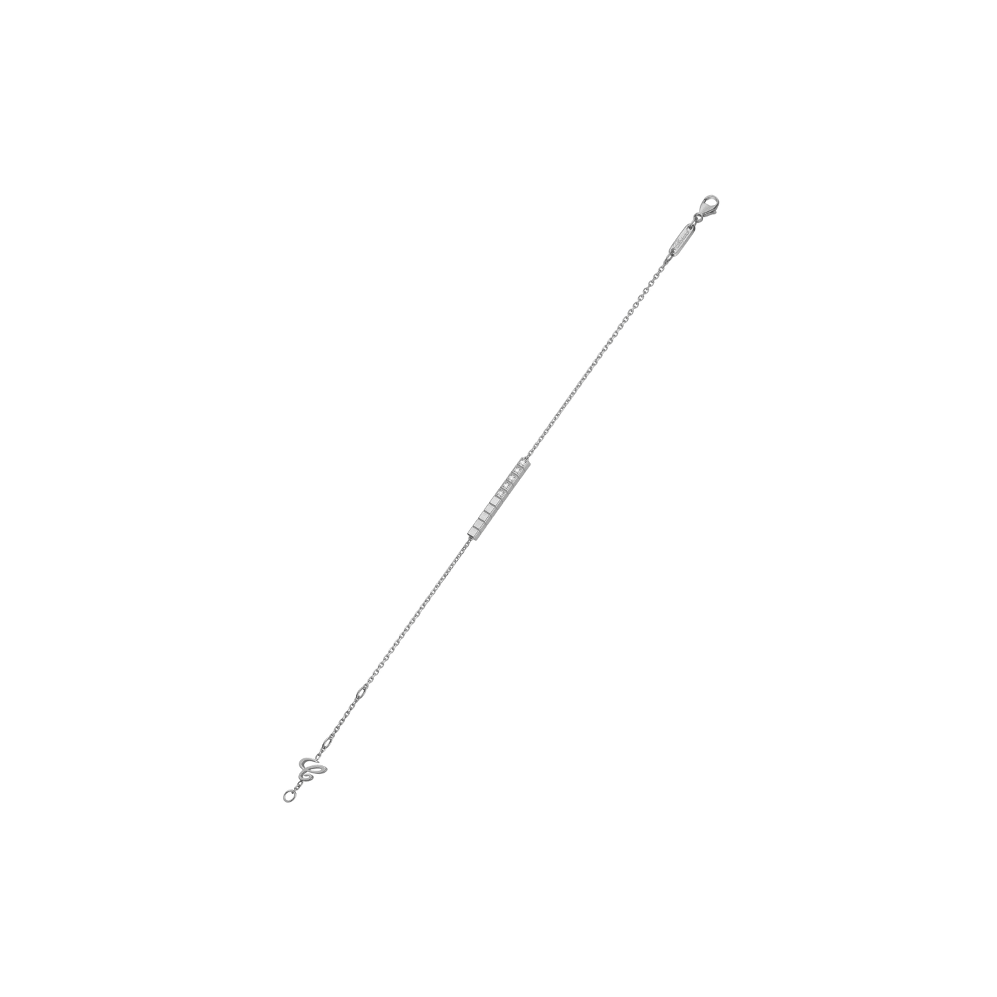 ICE CUBE BRACELET, ETHICAL WHITE GOLD, HALF-SET DIAMONDS 857702-1002