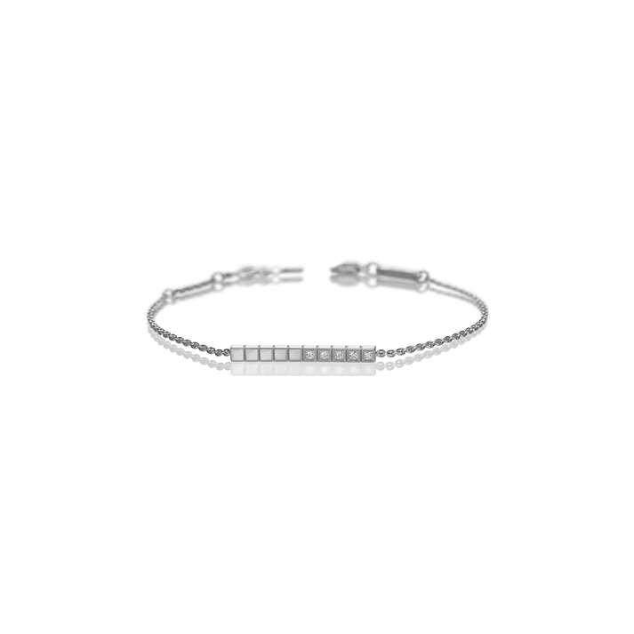 ICE CUBE BRACELET, ETHICAL WHITE GOLD, HALF-SET DIAMONDS 857702-1002