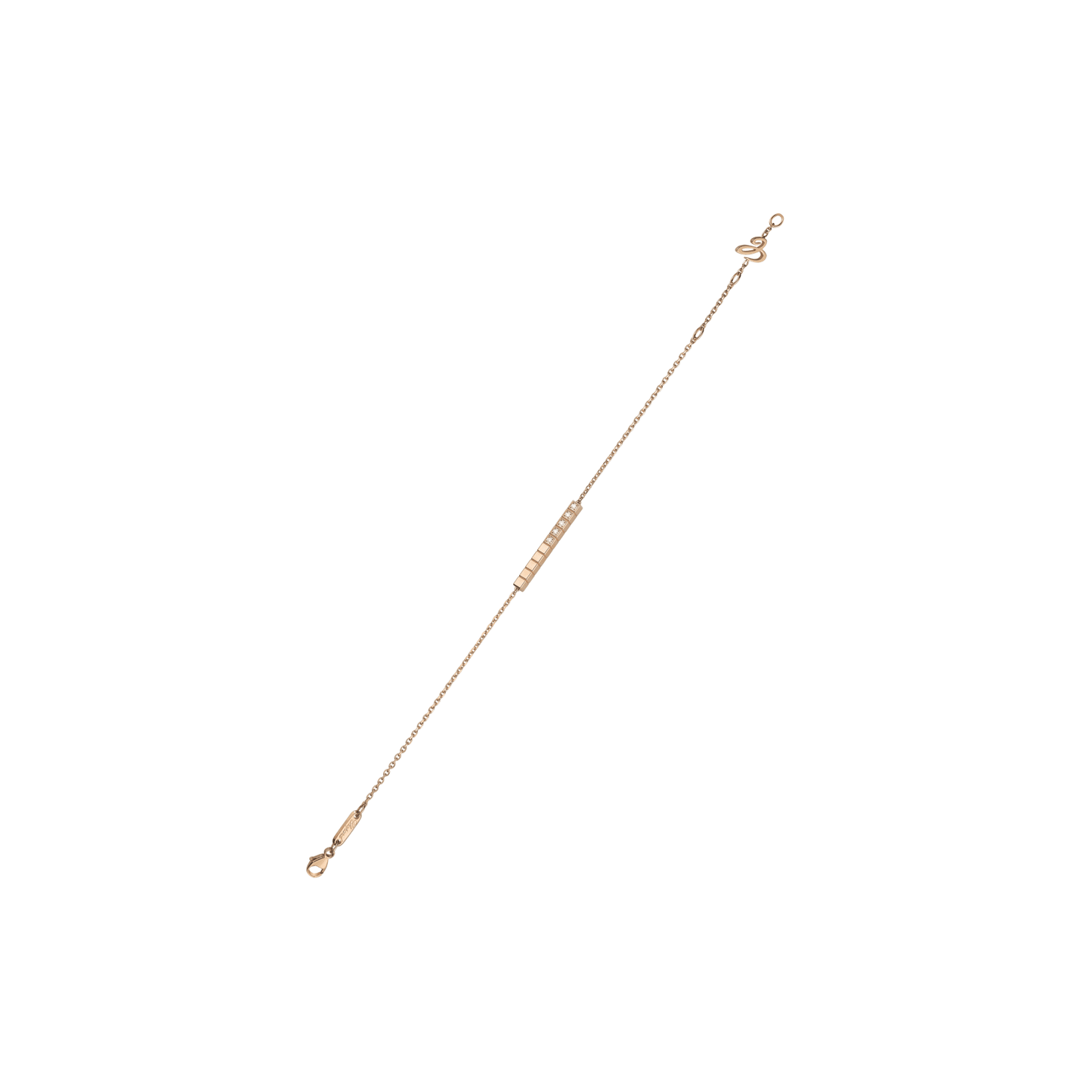 ICE CUBE BRACELET, ETHICAL ROSE GOLD, HALF-SET DIAMONDS 857702-5002