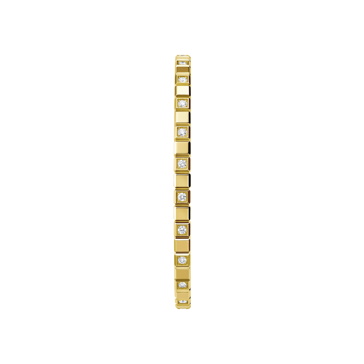 ICE CUBE BANGLE, ETHICAL YELLOW GOLD, HALF-SET DIAMONDS 858350-0004