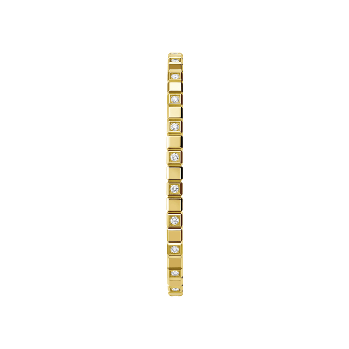 ICE CUBE BANGLE, ETHICAL YELLOW GOLD, HALF-SET DIAMONDS 858350-0004