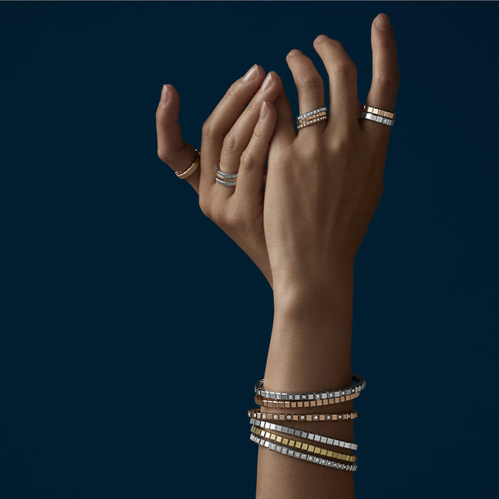 ICE CUBE BANGLE, ETHICAL ROSE GOLD 858350-5001