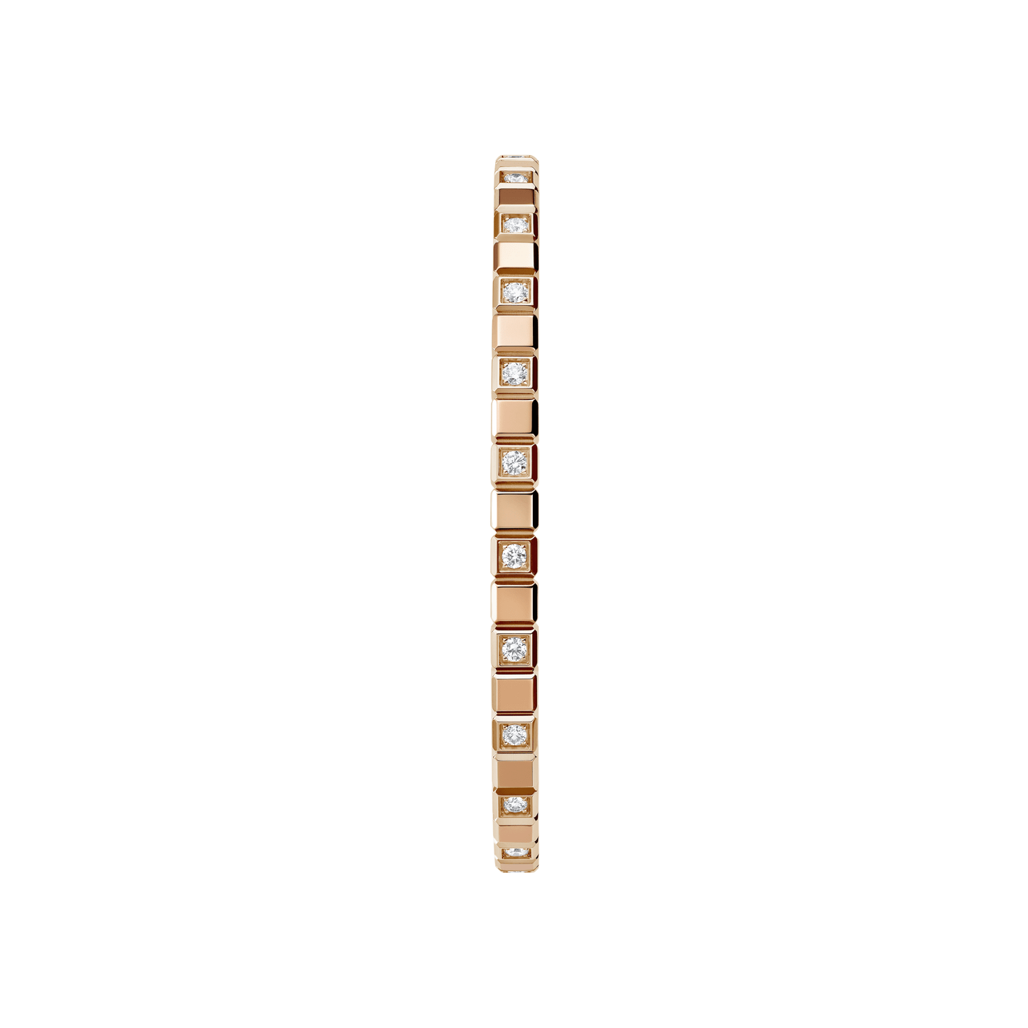 ICE CUBE BANGLE, ETHICAL ROSE GOLD, HALF-SET DIAMONDS 858350-5004