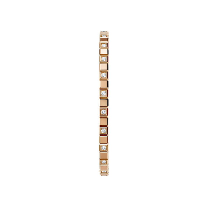 ICE CUBE BANGLE, ETHICAL ROSE GOLD, HALF-SET DIAMONDS 858350-5004