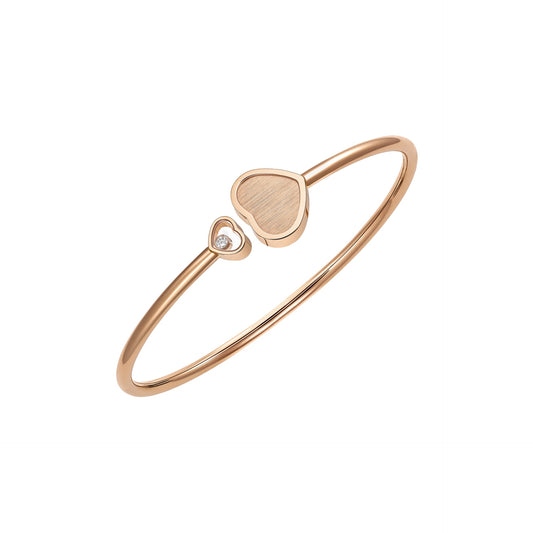 HAPPY HEARTS GOLDEN HEARTS BANGLE, ETHICAL ROSE GOLD, DIAMOND 85A007-5020