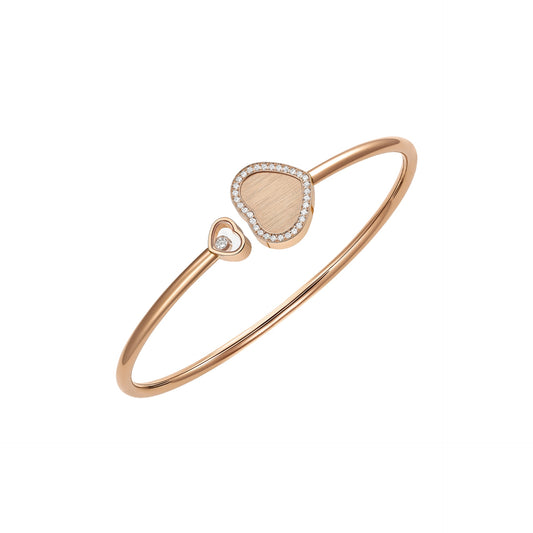 HAPPY HEARTS GOLDEN HEARTS BANGLE, ETHICAL ROSE GOLD, DIAMONDS 85A007-5920
