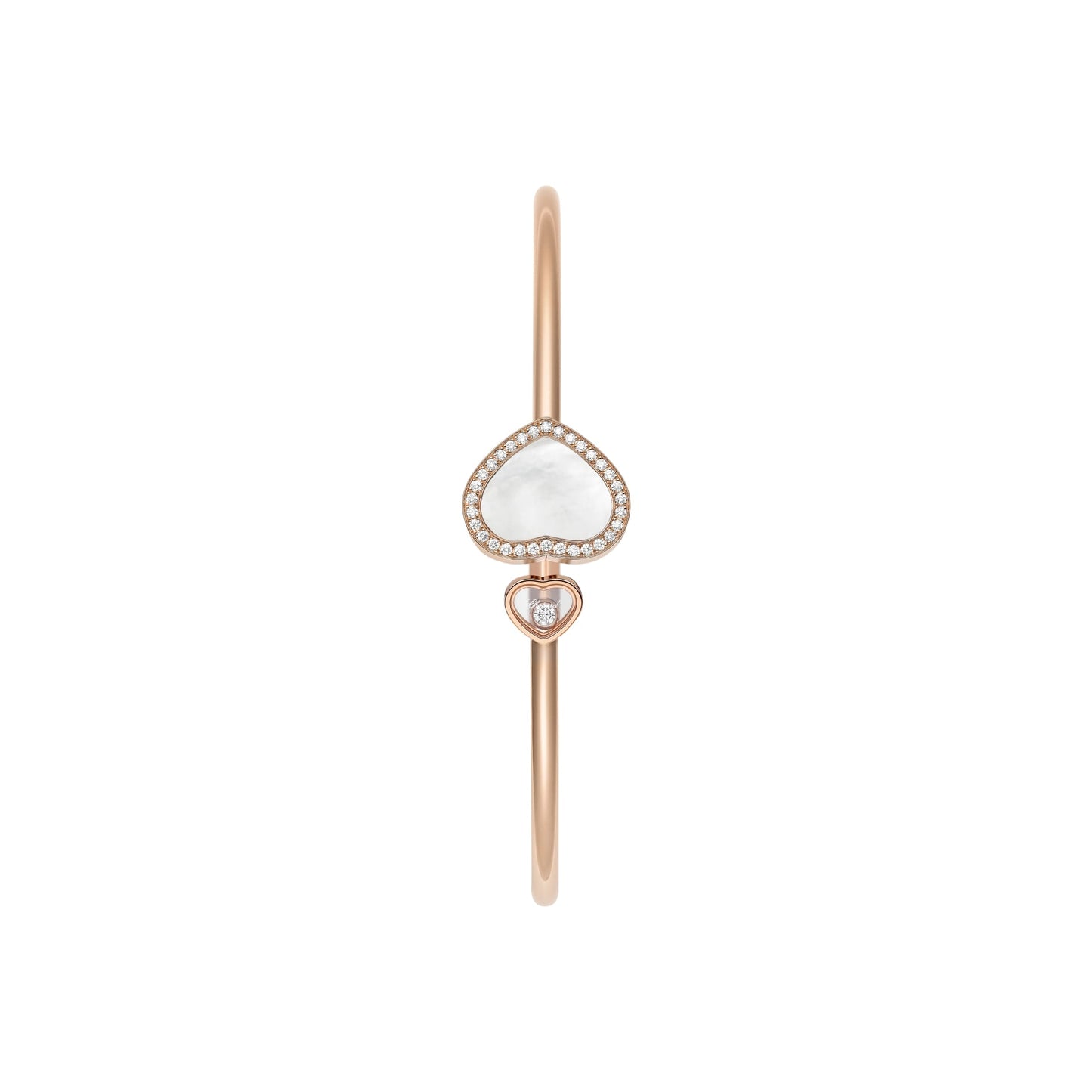 HAPPY HEARTS BANGLE, ETHICAL ROSE GOLD, DIAMONDS, MOTHER-OF-PEARL 85A074-5300