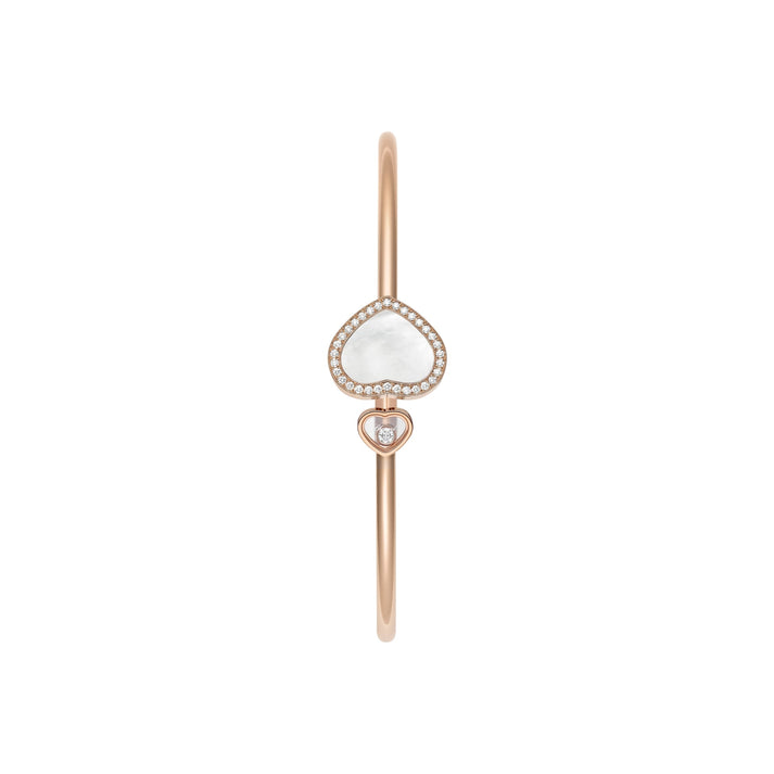 HAPPY HEARTS BANGLE, ETHICAL ROSE GOLD, DIAMONDS, MOTHER-OF-PEARL 85A074-5300