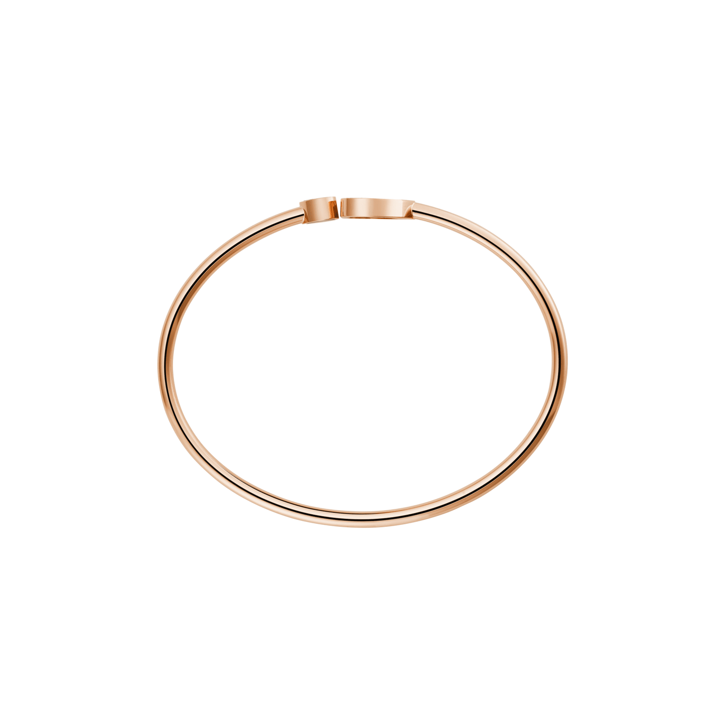 HAPPY HEARTS BANGLE, ETHICAL ROSE GOLD, DIAMONDS, RED STONE 85A074-5800