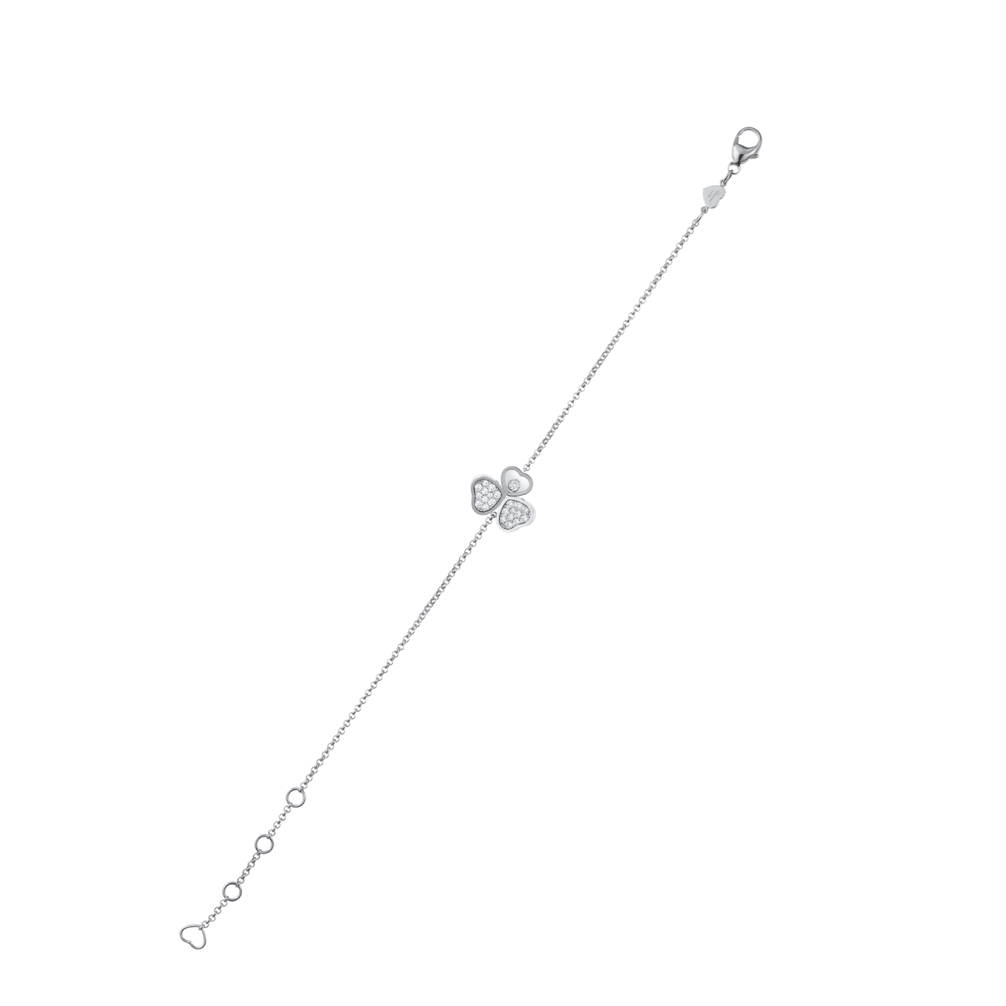 HAPPY HEARTS WINGS BRACELET, ETHICAL WHITE GOLD, DIAMONDS 85A083-1091