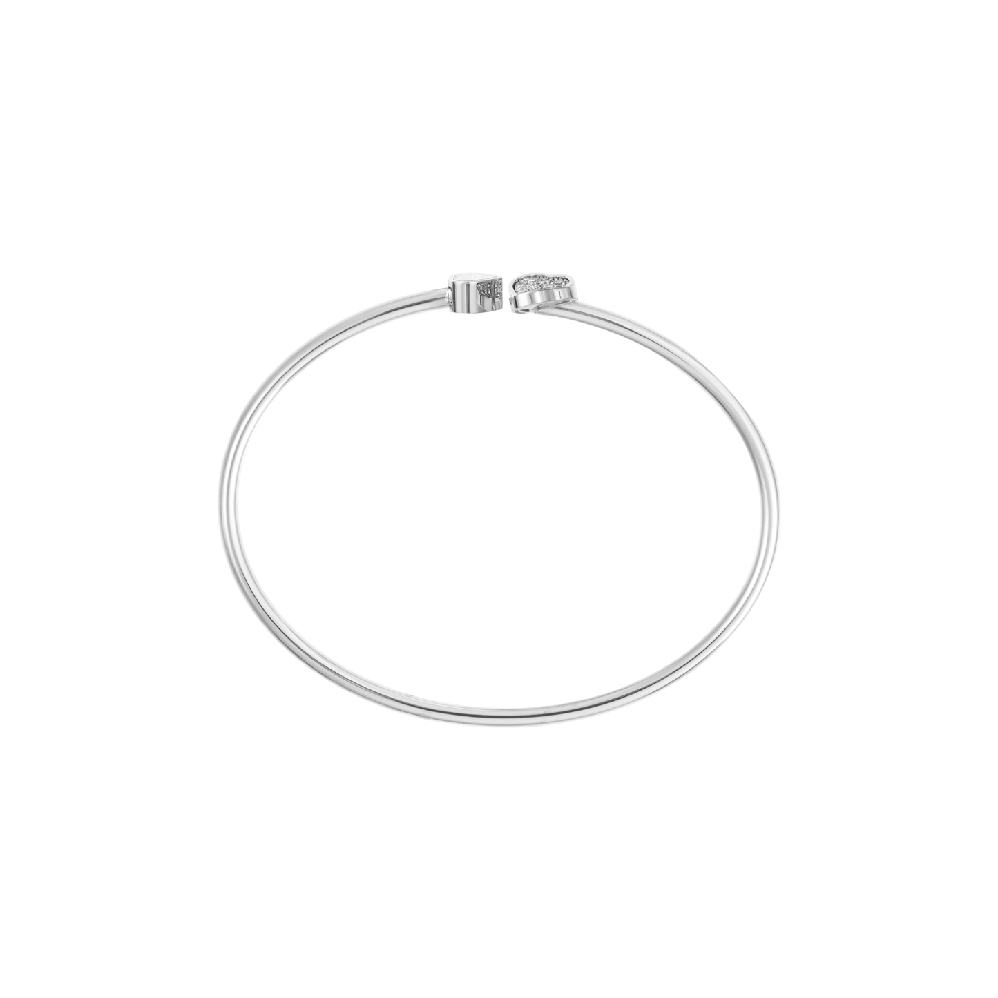 HAPPY HEARTS WINGS BANGLE, ETHICAL WHITE GOLD, DIAMONDS 85A083-1900
