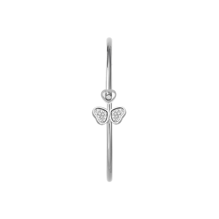 HAPPY HEARTS WINGS BANGLE, ETHICAL WHITE GOLD, DIAMONDS 85A083-1900