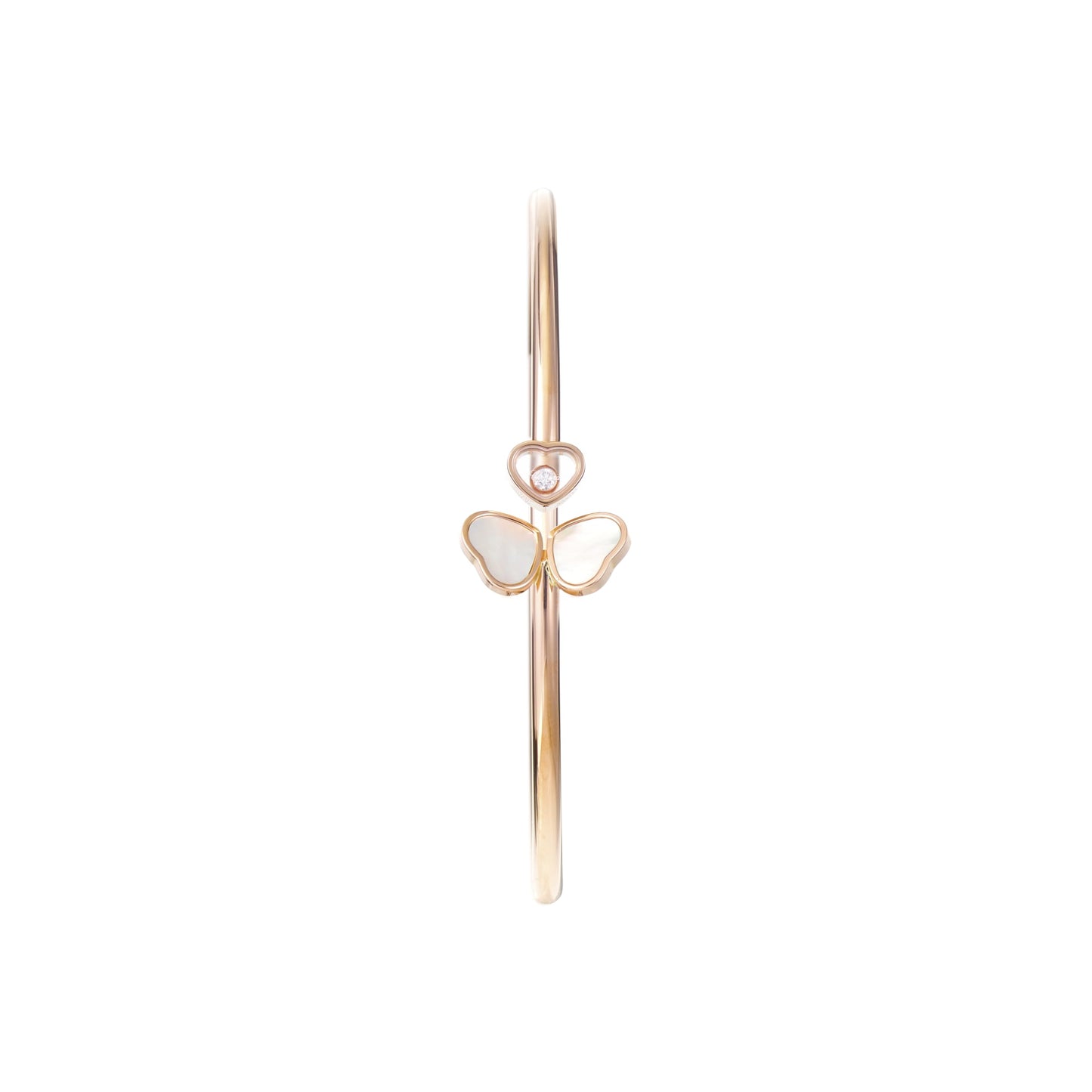 HAPPY HEARTS WINGS BANGLE, ETHICAL ROSE GOLD, DIAMOND, MOTHER-OF-PEARL 85A083-5300