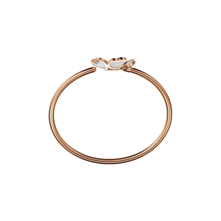 HAPPY HEARTS FLOWERS BANGLE, ETHICAL ROSE GOLD, DIAMOND, MOTHER-OF-PEARL 85A085-5300