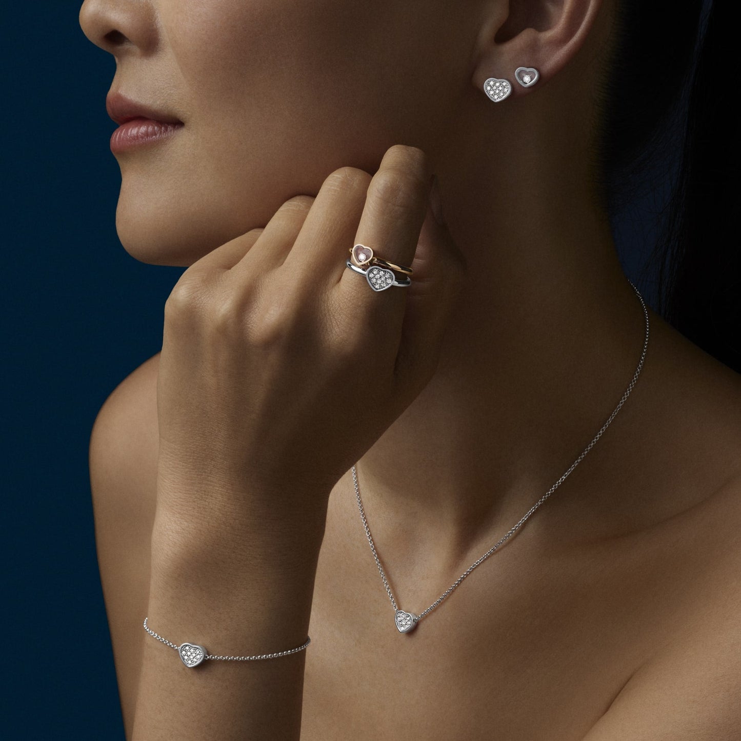 MY HAPPY HEARTS BRACELET, ETHICAL WHITE GOLD, DIAMONDS 85A086-1091