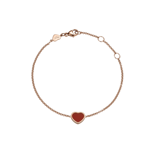 MY HAPPY HEARTS BRACELET, ETHICAL ROSE GOLD, CARNELIAN 85A086-5081