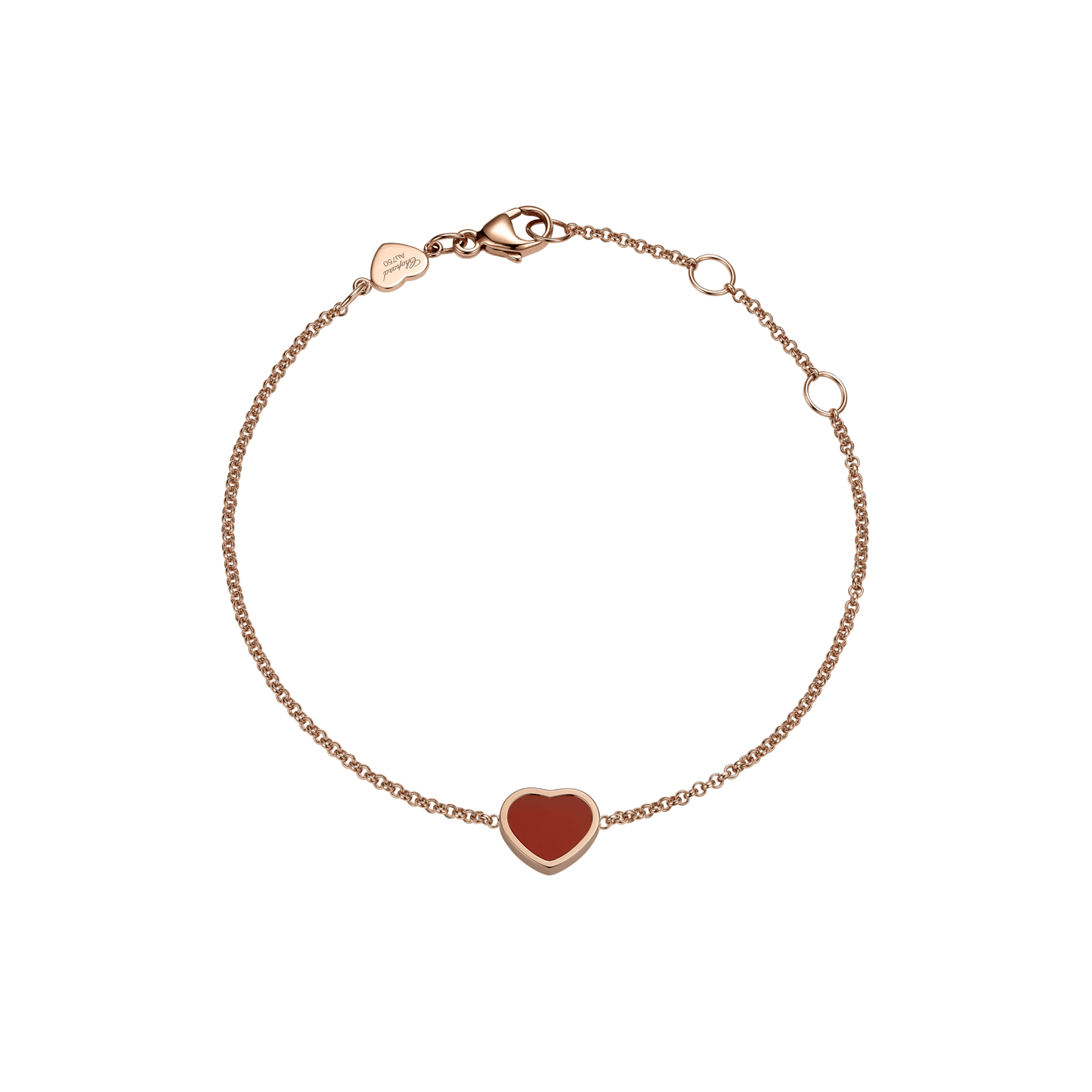 MY HAPPY HEARTS BRACELET, ETHICAL ROSE GOLD, CARNELIAN 85A086-5081