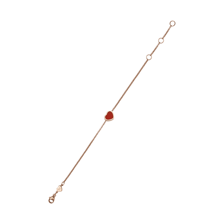 MY HAPPY HEARTS BRACELET, ETHICAL ROSE GOLD, CARNELIAN 85A086-5081
