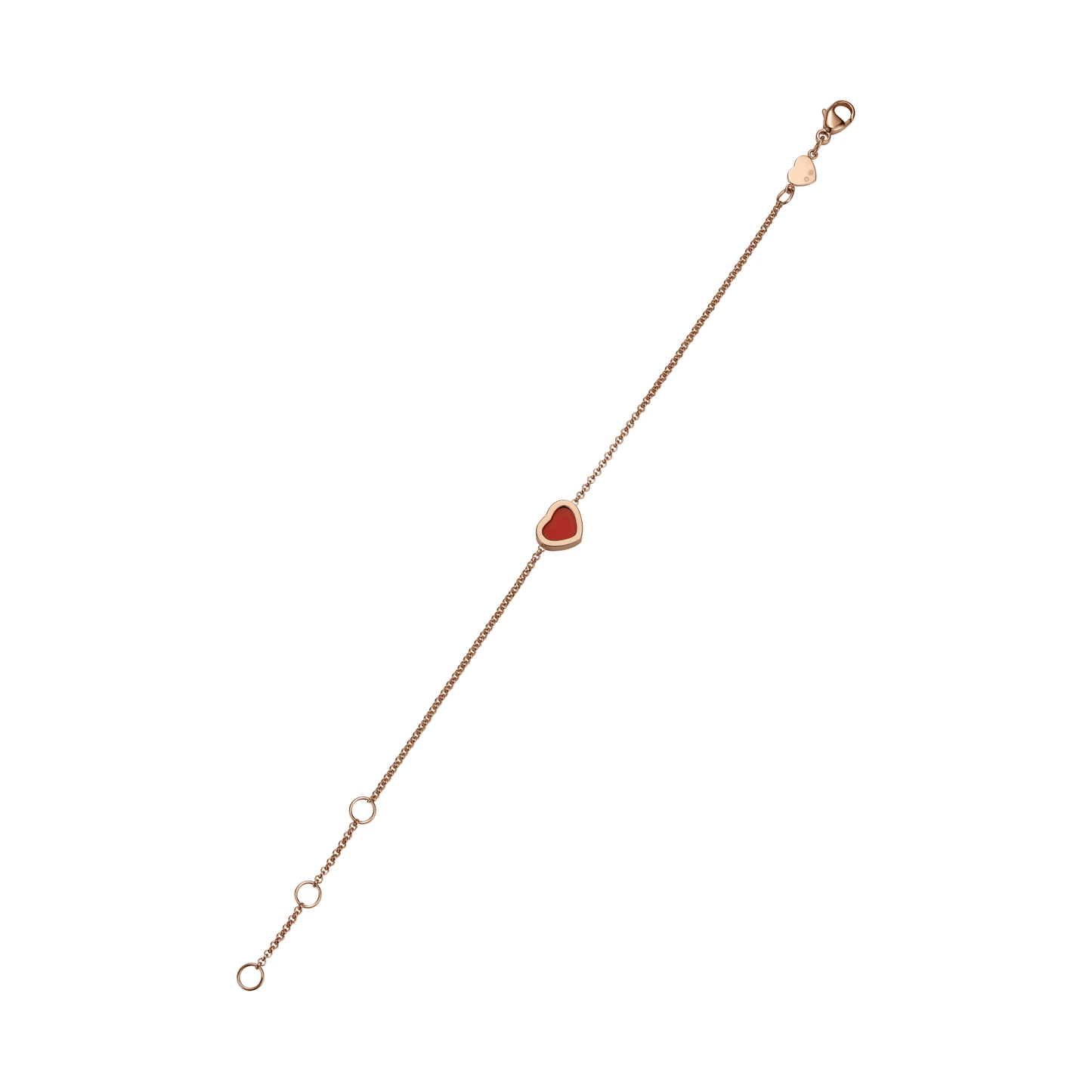 MY HAPPY HEARTS BRACELET, ETHICAL ROSE GOLD, CARNELIAN 85A086-5081