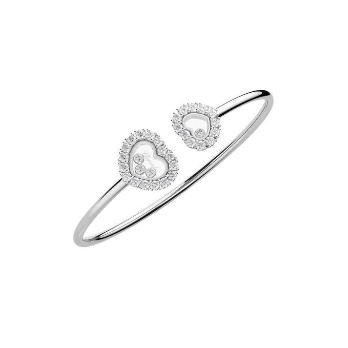 HAPPY DIAMONDS ICONS JOAILLERIE BANGLE, ETHICAL WHITE GOLD, DIAMONDS 85A615-1000