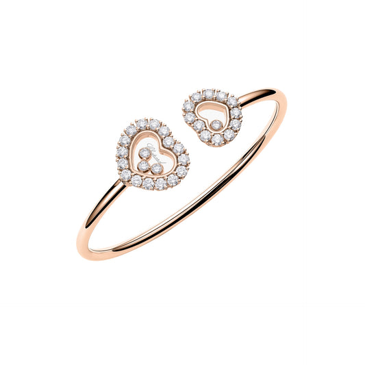 HAPPY DIAMONDS ICONS JOAILLERIE BANGLE, ETHICAL ROSE GOLD, DIAMONDS 85A615-5000