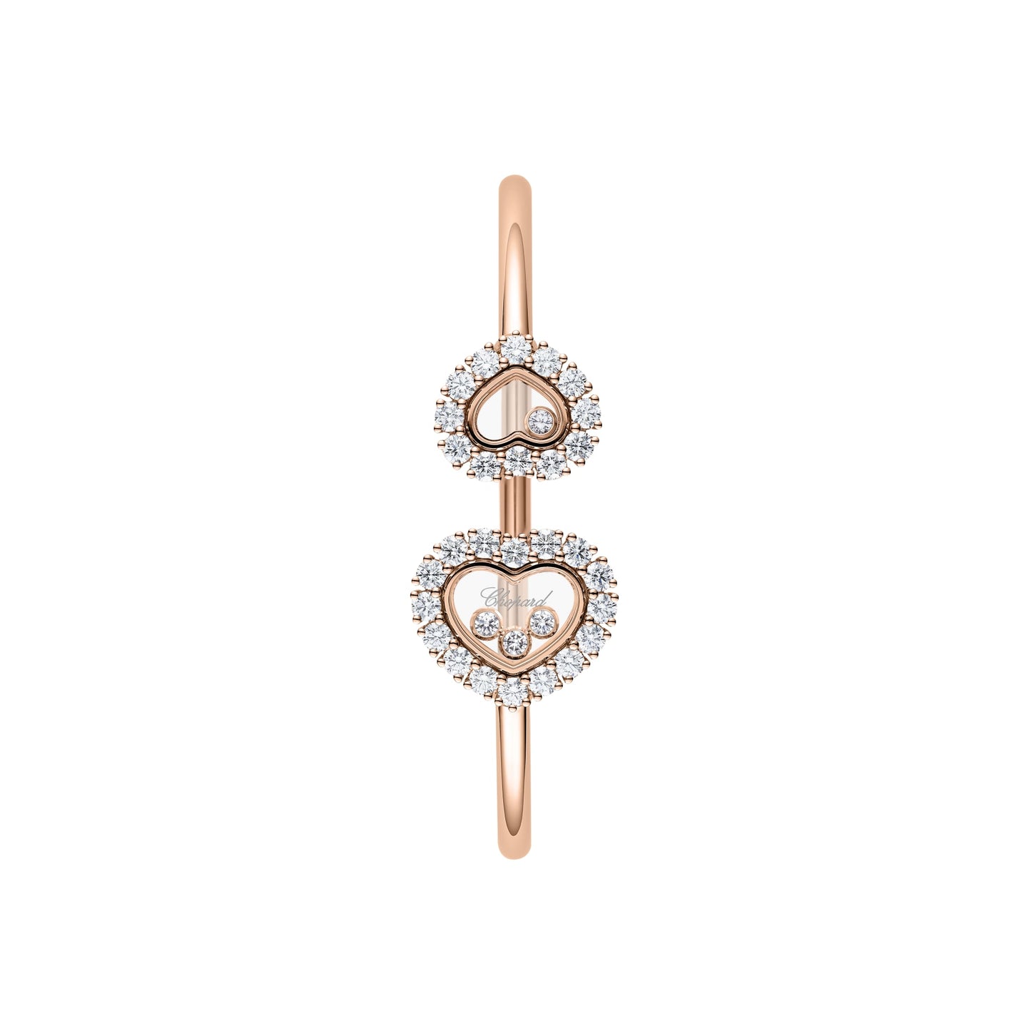 HAPPY DIAMONDS ICONS JOAILLERIE BANGLE, ETHICAL ROSE GOLD, DIAMONDS 85A615-5000