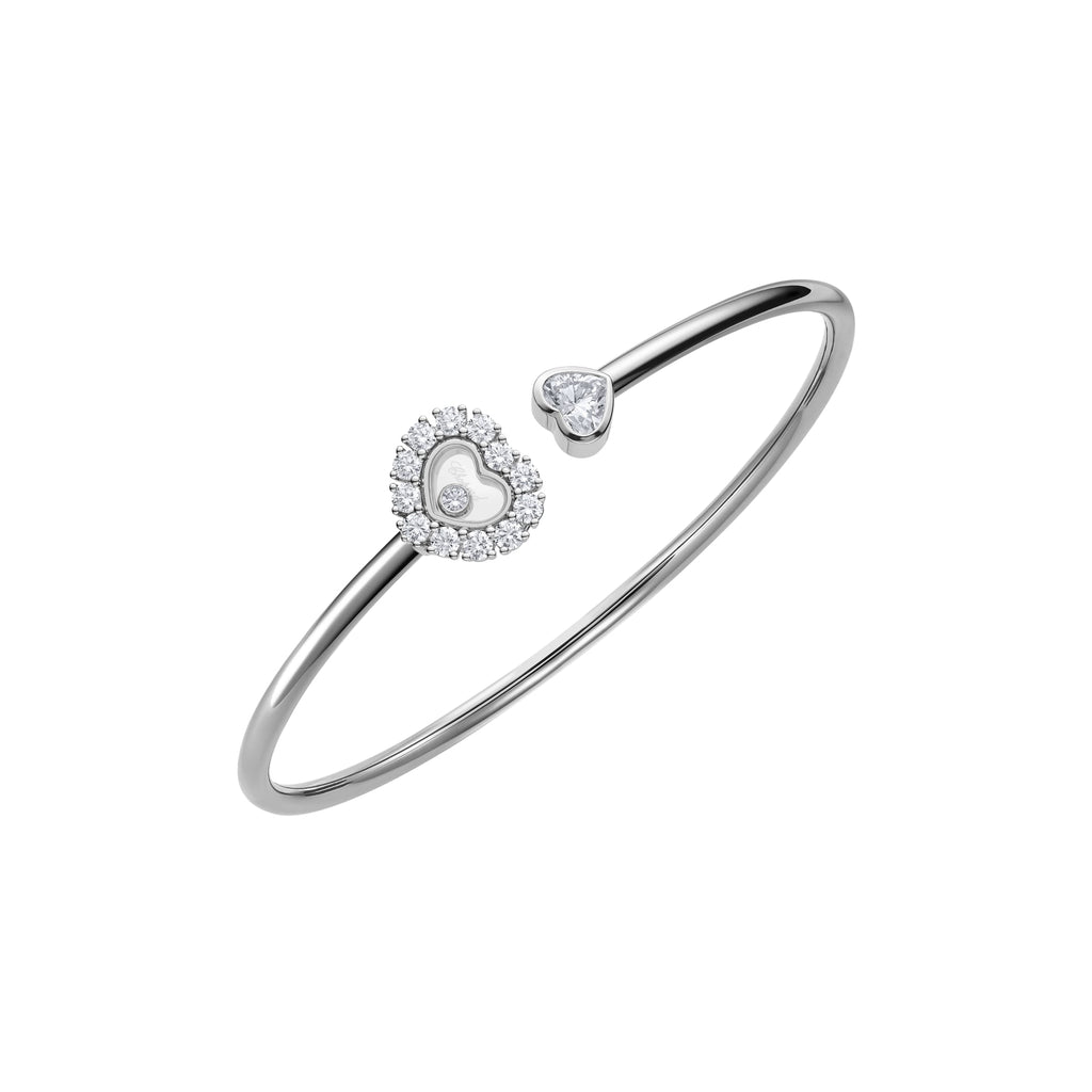 HAPPY DIAMONDS ICONS JOAILLERIE BANGLE, ETHICAL WHITE GOLD, DIAMONDS 85A616-1000