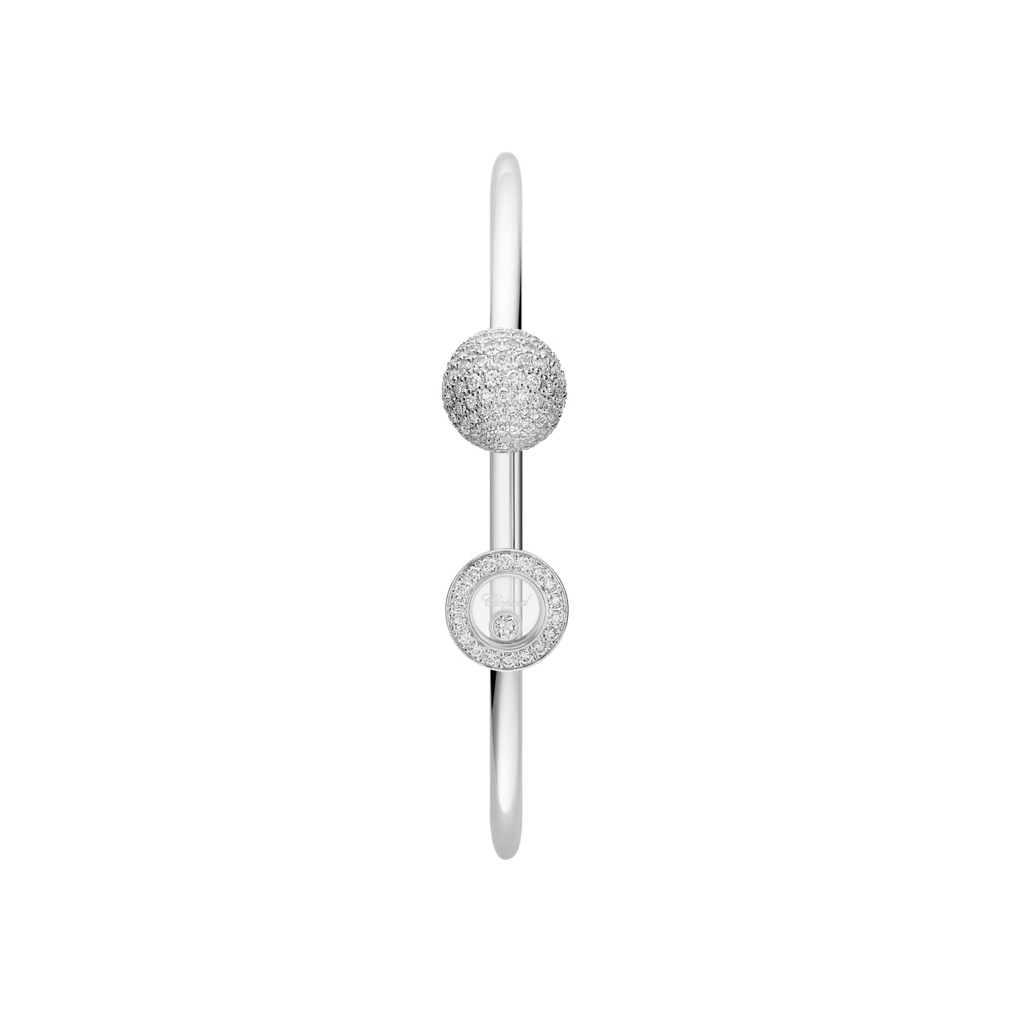 HAPPY DIAMONDS PLANET BANGLE, ETHICAL WHITE GOLD, DIAMONDS 85A619-1900