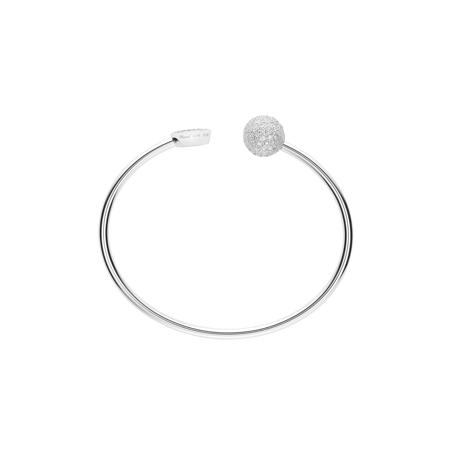 HAPPY DIAMONDS PLANET BANGLE, ETHICAL WHITE GOLD, DIAMONDS 85A619-1900