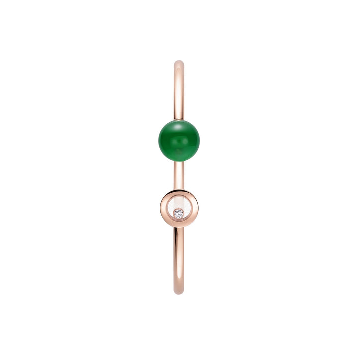HAPPY DIAMONDS PLANET BANGLE, ETHICAL ROSE GOLD, DIAMOND, GREEN AGATE 85A619-5100