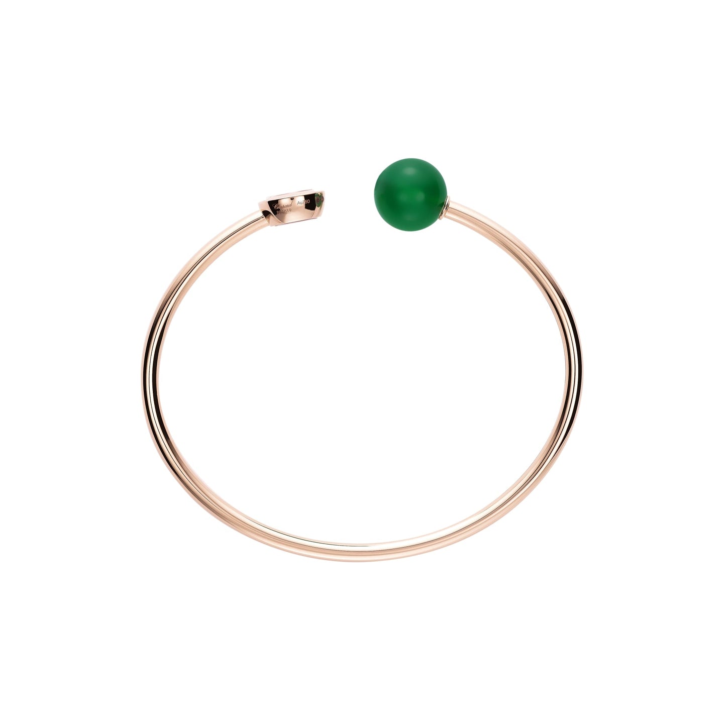 HAPPY DIAMONDS PLANET BANGLE, ETHICAL ROSE GOLD, DIAMOND, GREEN AGATE 85A619-5100